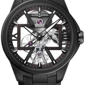 Ulysse Nardin Herrklocka 3713-260-BLACK Blast Skelettskuren/Läder