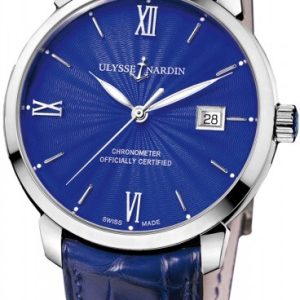 Ulysse Nardin Herrklocka 8150-111-2-E3 Classico Blå/Läder Ø40 mm