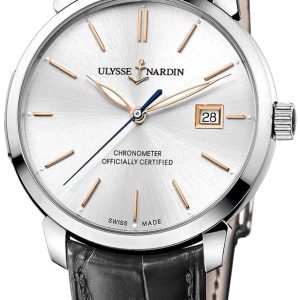 Ulysse Nardin Herrklocka 8153-111-2-90 Classico Silverfärgad/Läder