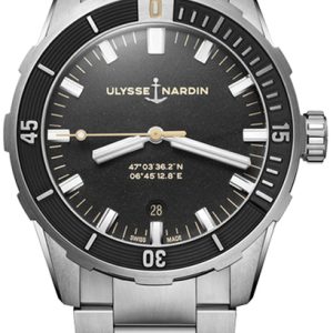 Ulysse Nardin Herrklocka 8163-175-7M-92 Diver Svart/Stål Ø42 mm