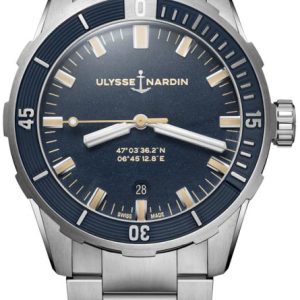 Ulysse Nardin Herrklocka 8163-175-7M-93 Diver Blå/Stål Ø42 mm