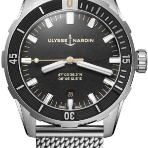 Ulysse Nardin Herrklocka 8163-175-7MIL-92 Diver Svart/Stål Ø42 mm