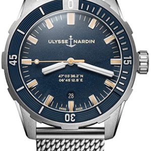 Ulysse Nardin Herrklocka 8163-175-7MIL-93 Diver Blå/Stål Ø42 mm