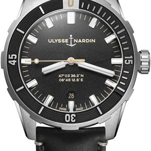 Ulysse Nardin Herrklocka 8163-175-92 Diver Svart/Läder Ø42 mm