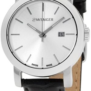 Wenger 99999 Damklocka 01.1021.117 Silverfärgad/Läder Ø34 mm