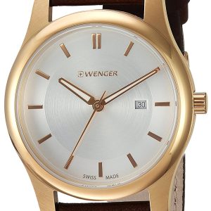 Wenger 99999 Damklocka 01.1421.102 Silverfärgad/Läder Ø34 mm