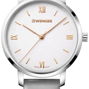 Wenger 99999 Damklocka 01.1731.102 Vit/Läder Ø38 mm