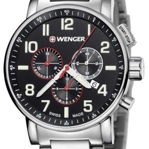 Wenger 99999 Herrklocka 01.0343.105 Svart/Stål Ø43 mm