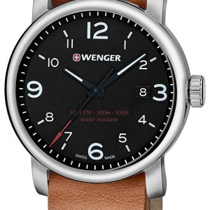 Wenger 99999 Herrklocka 01.1041.136 Svart/Läder Ø41 mm