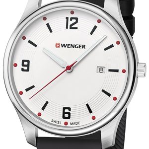 Wenger 99999 Herrklocka 01.1441.108 Vit/Gummi Ø43 mm