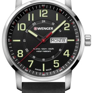 Wenger 99999 Herrklocka 01.1541.101 Svart/Läder Ø42 mm