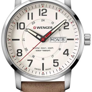 Wenger 99999 Herrklocka 01.1541.103 Beige/Läder Ø42 mm