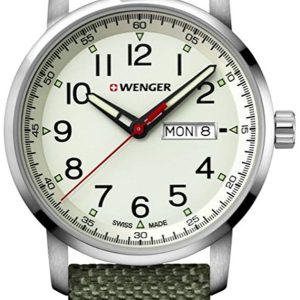 Wenger 99999 Herrklocka 01.1541.110 Vit/Läder Ø42 mm