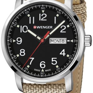 Wenger 99999 Herrklocka 01.1541.111 Svart/Läder Ø42 mm