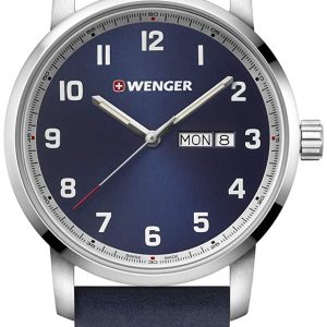 Wenger 99999 Herrklocka 01.1541.115 Blå/Läder Ø42 mm