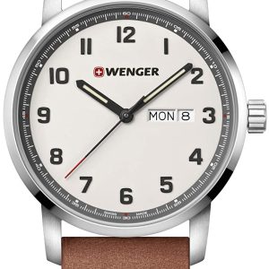 Wenger 99999 Herrklocka 01.1541.117 Beige/Läder Ø42 mm