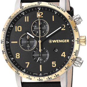 Wenger 99999 Herrklocka 01.1543.111 Svart/Läder Ø44 mm