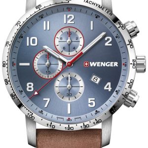 Wenger 99999 Herrklocka 01.1543.114 Blå/Läder Ø44 mm