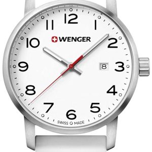 Wenger 99999 Herrklocka 01.1641.106 Vit/Gummi Ø42 mm