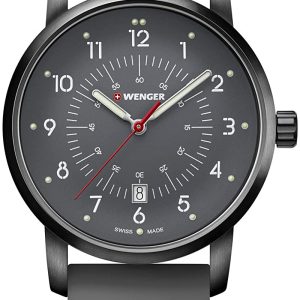 Wenger 99999 Herrklocka 01.1641.120 Mörkgrå/Gummi Ø42 mm