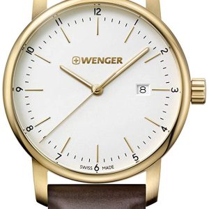 Wenger 99999 Herrklocka 01.1741.108 Vit/Läder Ø42 mm