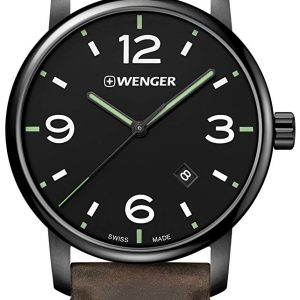 Wenger 99999 Herrklocka 01.1741.121 Svart/Läder Ø42 mm