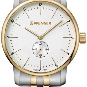 Wenger 99999 Herrklocka 01.1741.125 Vit/Gulguldtonat stål Ø42 mm