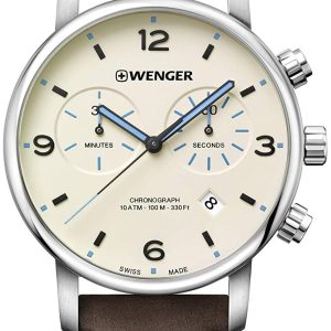 Wenger 99999 Herrklocka 01.1743.111 Beige/Läder Ø44 mm