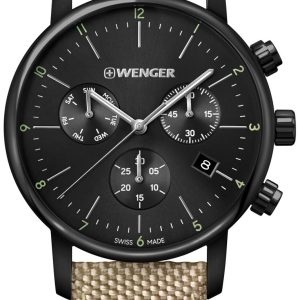 Wenger 99999 Herrklocka 01.1743.117 Svart/Läder Ø44 mm