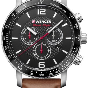 Wenger 99999 Herrklocka 01.1843.104 Svart/Läder Ø44 mm