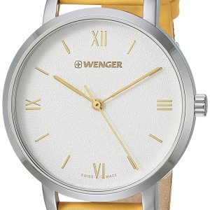 Wenger Damklocka 01.1731.101 Vit/Läder Ø38 mm