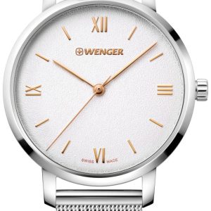 Wenger Damklocka 01.1731.104 Vit/Stål Ø38 mm