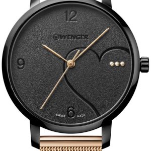 Wenger Damklocka 01.1731.114 Svart/Roséguldstonat stål Ø38 mm