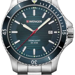 Wenger Herrklocka 01.0641.129 Grön/Stål Ø43 mm