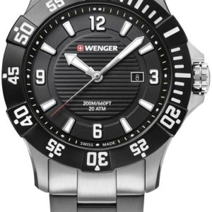 Wenger Herrklocka 01.0641.131 Svart/Stål Ø43 mm