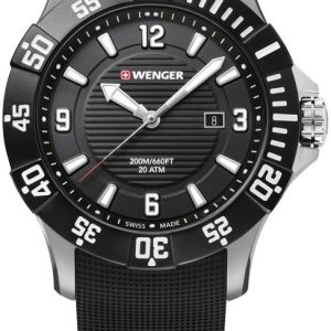 Wenger Herrklocka 01.0641.132 Svart/Gummi Ø43 mm