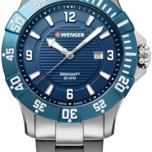 Wenger Herrklocka 01.0641.133 Blå/Stål Ø43 mm