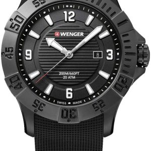 Wenger Herrklocka 01.0641.134 Svart/Gummi Ø43 mm