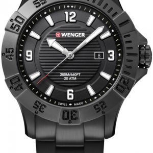 Wenger Herrklocka 01.0641.135 Svart/Stål Ø43 mm