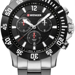 Wenger Herrklocka 01.0643.117 Svart/Stål Ø43 mm