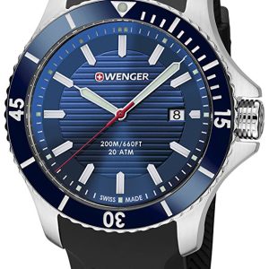 Wenger Herrklocka 01.0643.119 Seaforce Blå/Gummi Ø43 mm