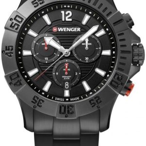 Wenger Herrklocka 01.0643.121 Svart/Stål Ø43 mm