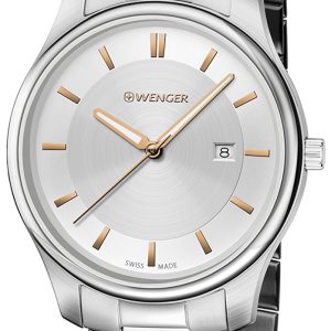 Wenger Herrklocka 01.1441.105 Silverfärgad/Stål Ø43 mm