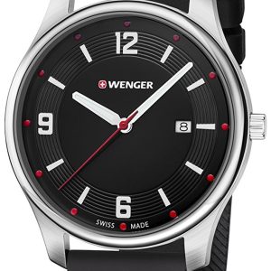 Wenger Herrklocka 01.1441.109 Svart/Gummi Ø43 mm