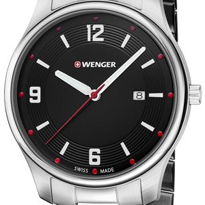 Wenger Herrklocka 01.1441.110 Svart/Stål Ø43 mm