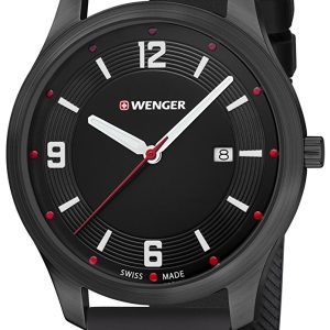 Wenger Herrklocka 01.1441.111 Svart/Gummi Ø43 mm