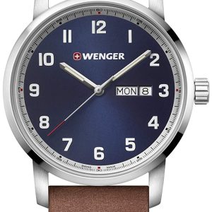 Wenger Herrklocka 01.1541.114 Blå/Läder Ø42 mm