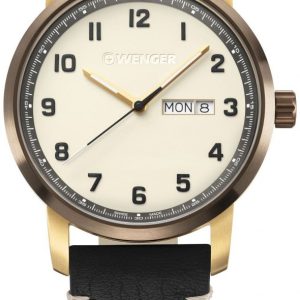 Wenger Herrklocka 01.1541.124 Beige/Läder Ø42 mm