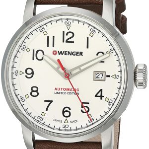 Wenger Herrklocka 01.1546.101 Vit/Läder Ø42 mm