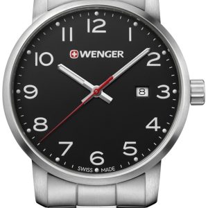 Wenger Herrklocka 01.1641.102 Svart/Stål Ø42 mm